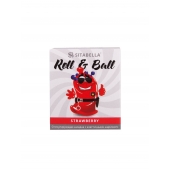 Стимулирующий презерватив-насадка Roll   Ball Strawberry - Sitabella - купить с доставкой в Орехово-Зуево