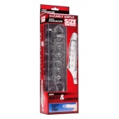 Прозразная закрытая насадка на пенис с поддержкой мошонки Clearly Ample Penis Enhancer - 22 см. - XR Brands - в Орехово-Зуево купить с доставкой