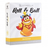 Стимулирующий презерватив-насадка Roll   Ball Banana - Sitabella - купить с доставкой в Орехово-Зуево