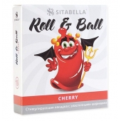 Стимулирующий презерватив-насадка Roll   Ball Cherry - Sitabella - купить с доставкой в Орехово-Зуево