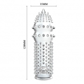 Закрытая прозрачная насадка Crystal sleeve - 14,2 см. - Erowoman-Eroman - в Орехово-Зуево купить с доставкой