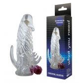 Закрытая прозрачная вибронасадка на пенис Crystal Sleeve Vibe - Erowoman-Eroman - в Орехово-Зуево купить с доставкой