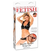 Черный податливый страпон Posable Partner Strap-On - 17,8 см. - Pipedream - купить с доставкой в Орехово-Зуево