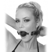 Черный кляп с дырочками Breathable Ball Gag - Pipedream - купить с доставкой в Орехово-Зуево