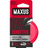 Ультратонкие презервативы в железном кейсе MAXUS Sensitive - 3 шт. - Maxus - купить с доставкой в Орехово-Зуево