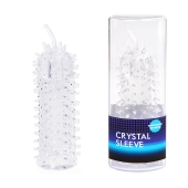 Закрытая рельефная насадка Crystal sleeve с усиками - 12 см. - Erowoman-Eroman - в Орехово-Зуево купить с доставкой