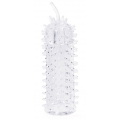 Закрытая рельефная насадка Crystal sleeve с усиками - 12 см. - Erowoman-Eroman - в Орехово-Зуево купить с доставкой