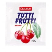 Пробник гель-смазки Tutti-frutti с вишнёвым вкусом - 4 гр. - Биоритм - купить с доставкой в Орехово-Зуево