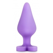 Фиолетовая анальная пробка Naughty Candy Heart Do Me Now - 8,9 см. - Blush Novelties - купить с доставкой в Орехово-Зуево