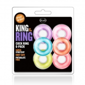 Набор из 6 эрекционных колец King of the Ring - Blush Novelties - в Орехово-Зуево купить с доставкой