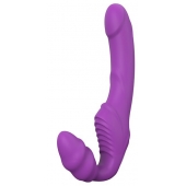 Фиолетовый безремневой вибрострапон DOUBLE DIPPER - Dream Toys - купить с доставкой в Орехово-Зуево