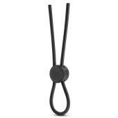 Черное силиконовое лассо на пенис SILICONE LOOP COCK RING - Blush Novelties - в Орехово-Зуево купить с доставкой