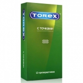Текстурированные презервативы Torex  С точками  - 12 шт. - Torex - купить с доставкой в Орехово-Зуево
