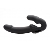 Черный безремневой страпон Urge Silicone Strap On с пультом ДУ - 24 см. - XR Brands - купить с доставкой в Орехово-Зуево