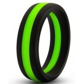 Черно-зеленое эрекционное кольцо Silicone Go Pro Cock Ring - Blush Novelties - в Орехово-Зуево купить с доставкой