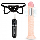 Регулируемые трусики с вибрирующей насадкой - 21 см. - Lux Fetish - купить с доставкой в Орехово-Зуево