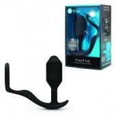 Черное эрекционное кольцо с анальным плагом Snug   Tug - b-Vibe - в Орехово-Зуево купить с доставкой