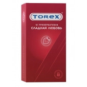 Презервативы Torex  Сладкая любовь  с ароматом клубники - 12 шт. - Torex - купить с доставкой в Орехово-Зуево