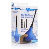 Анальный душ с 3 насадками Premium One-way Valve Anal Douche Set - XR Brands - купить с доставкой в Орехово-Зуево
