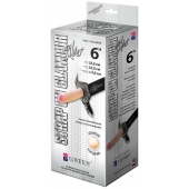 Пояс-трусики с насадкой Glamour Silver - 15,5 см. - LOVETOY (А-Полимер) - купить с доставкой в Орехово-Зуево