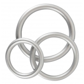 Набор из 3 эрекционных колец под металл Metallic Silicone Cock Ring Set - Orion - в Орехово-Зуево купить с доставкой
