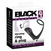 Черное эрекционное кольцо с анальной вибропробкой Vibrating Ring   Plug - Orion - в Орехово-Зуево купить с доставкой