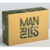 Складная коробка Man rules - 16 х 23 см. - Сима-Ленд - купить с доставкой в Орехово-Зуево