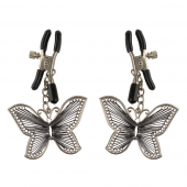 Зажимы на соски с бабочками Butterfly Nipple Clamps - Pipedream - купить с доставкой в Орехово-Зуево