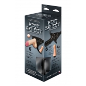 Черный пояс для женщин BEST SELECT с 3 насадками - LOVETOY (А-Полимер) - купить с доставкой в Орехово-Зуево