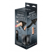 Черный женский пояс BEST SELECT с 3 насадками и вибрацией - LOVETOY (А-Полимер) - купить с доставкой в Орехово-Зуево