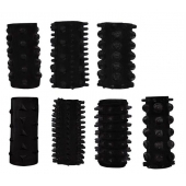 Набор из 7 черных насадок PENIS SLEEVES SET - Dream Toys - в Орехово-Зуево купить с доставкой