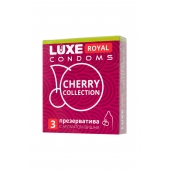 Презервативы с ароматом вишни LUXE Royal Cherry Collection - 3 шт. - Luxe - купить с доставкой в Орехово-Зуево