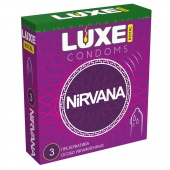 Презервативы с увеличенным количеством смазки LUXE Royal Nirvana - 3 шт. - Luxe - купить с доставкой в Орехово-Зуево
