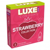 Презервативы с ароматом клубники LUXE Royal Strawberry Collection - 3 шт. - Luxe - купить с доставкой в Орехово-Зуево
