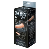 Телесный пустотелый харнесс MEN Style - 17,5 см. - LOVETOY (А-Полимер) - купить с доставкой в Орехово-Зуево