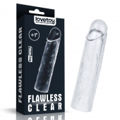 Прозрачная насадка-удлинитель Flawless Clear Penis Sleeve Add 1 - 15,5 см. - Lovetoy - в Орехово-Зуево купить с доставкой