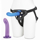 Страпон унисекс Beginners Strap-On с 2 насадками - 15 и 13 см. - Lux Fetish - купить с доставкой в Орехово-Зуево