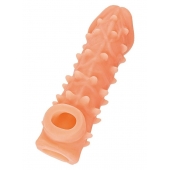 Телесная закрытая насадка с пупырышками Cock Sleeve Size L - 17,6 см. - KOKOS - в Орехово-Зуево купить с доставкой