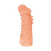 Телесная закрытая насадка с шершавой головкой Cock Sleeve Size L - 17,6 см. - KOKOS - в Орехово-Зуево купить с доставкой
