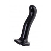 Черный стимулятор для пар P G-Spot Dildo Size L - 19 см. - Strap-on-me - в Орехово-Зуево купить с доставкой