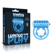Голубое, светящееся в темноте виброкольцо Lumino Play Vibrating Penis Ring - Lovetoy - в Орехово-Зуево купить с доставкой