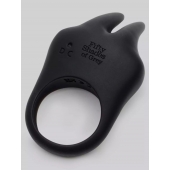 Черное эрекционное виброкольцо Sensation Rechargeable Vibrating Rabbit Love Ring - Fifty Shades of Grey - в Орехово-Зуево купить с доставкой