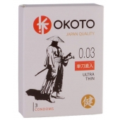 Ультратонкие презервативы OKOTO Ultra Thin - 3 шт. - Sitabella - купить с доставкой в Орехово-Зуево
