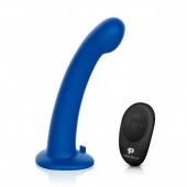 Синяя насадка Remote Control P-Spot G-Spot с черными трусиками - 20 см. - Pegasus - купить с доставкой в Орехово-Зуево
