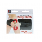 Металлические наручники с чёрной меховой опушкой - Dream Toys - купить с доставкой в Орехово-Зуево