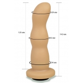 Телесная рельефная насадка Harness - 14,2 см. - LOVETOY (А-Полимер) - купить с доставкой в Орехово-Зуево
