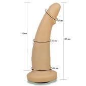 Телесная гладкая насадка Harness - 14,7 см. - LOVETOY (А-Полимер) - купить с доставкой в Орехово-Зуево
