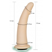 Телесная гладкая насадка-фаллоимитатор Harness - 17 см. - LOVETOY (А-Полимер) - купить с доставкой в Орехово-Зуево