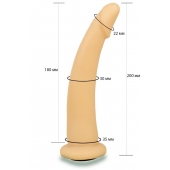Телесная гладкая насадка-фаллоимитатор Harness - 20 см. - LOVETOY (А-Полимер) - купить с доставкой в Орехово-Зуево