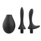 Черный анальный душ Nexus Anal Douche Set с 2 сменными насадками - Nexus Range - купить с доставкой в Орехово-Зуево